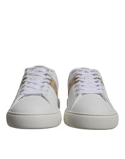 Versace White Brown TPU Low-Top Sneakers
