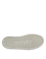 Versace White Brown TPU Low-Top Sneakers