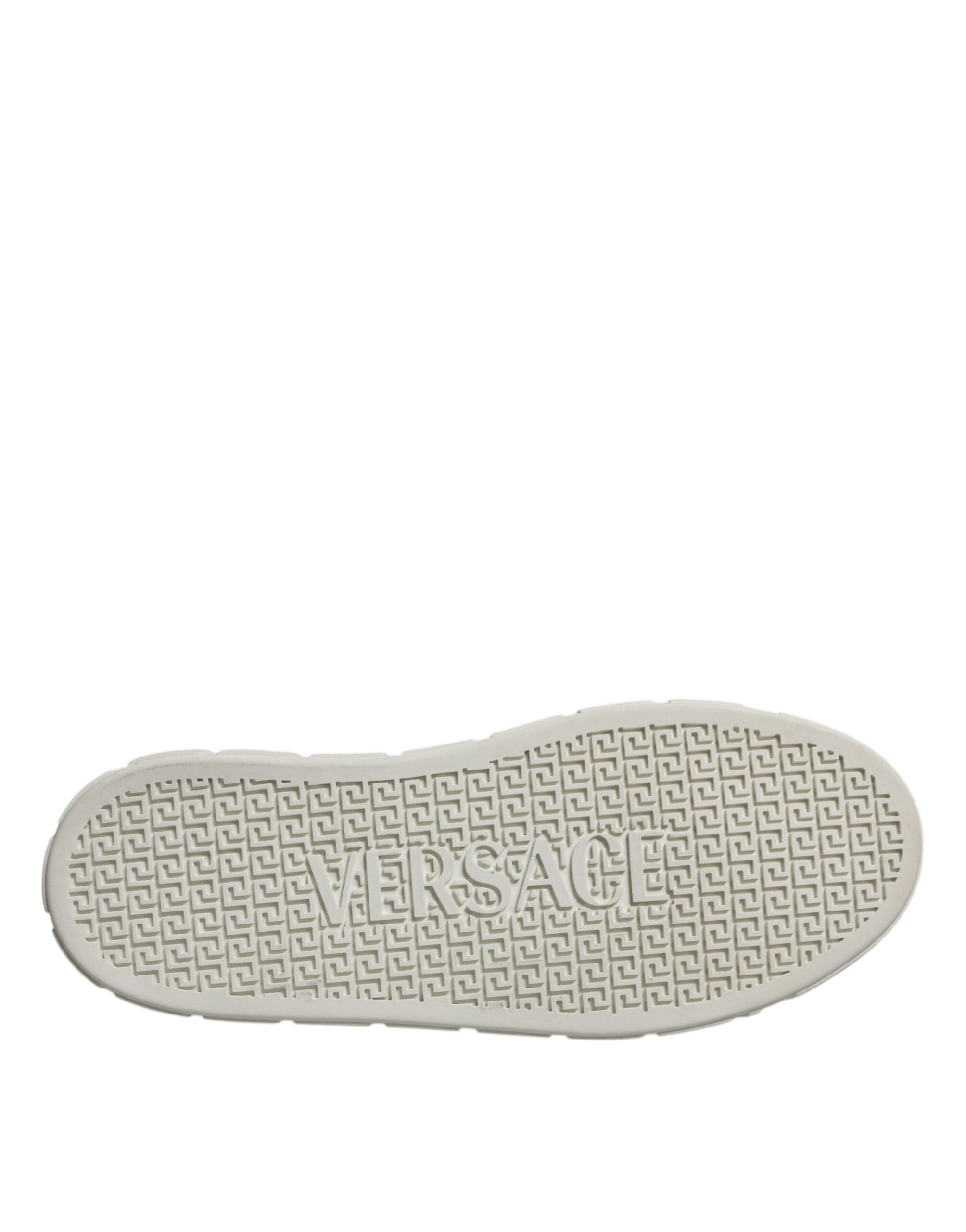 Versace White Brown TPU Low-Top Sneakers