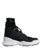 Black Nylon Galileo High Top Sneakers Shoes