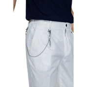 White Cotton Casual Pants