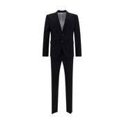 Blue Fleece Wool Two-Piece Suit