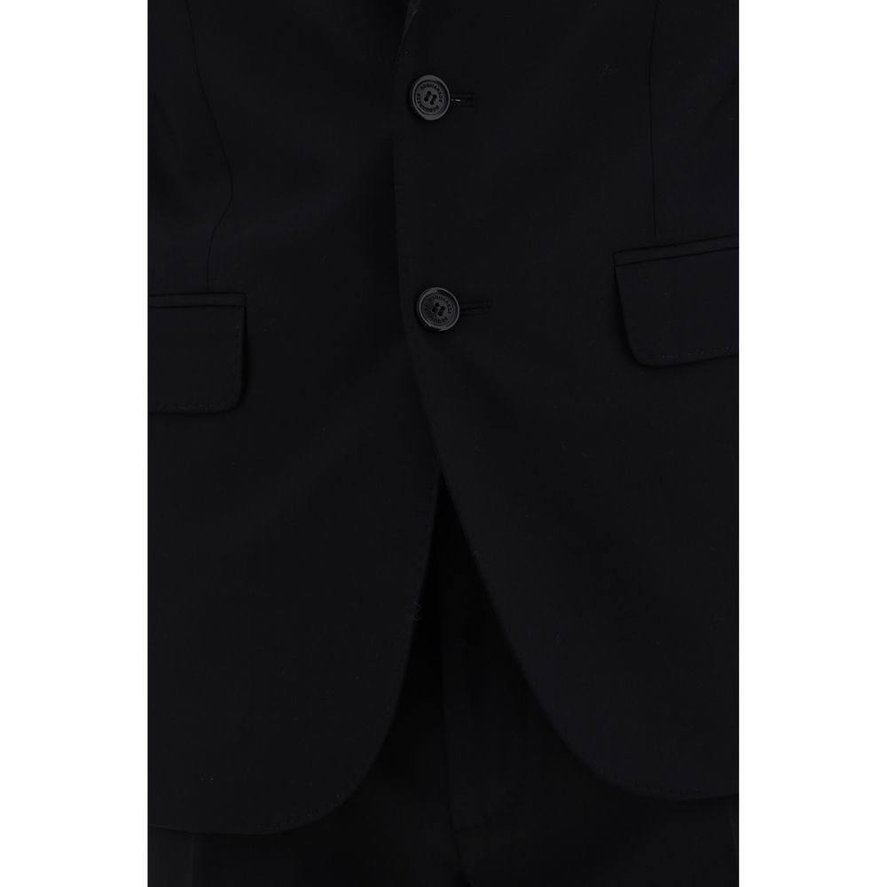 Blue Fleece Wool Two-Piece Suit