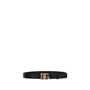 Dolce & Gabbana Black Calf Leather Regular Belt