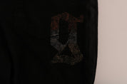 Black Cotton Denim Stretch Regular Fit Jeans