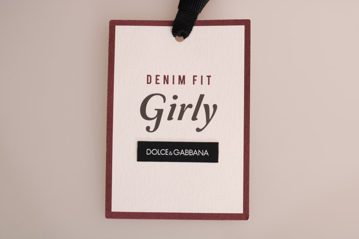 Blå randiga bomullsjeans med FLICKOR