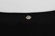 Black Modal Silk Shift Knee Dress