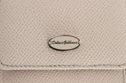 White Dauphine Leather Case Wallet