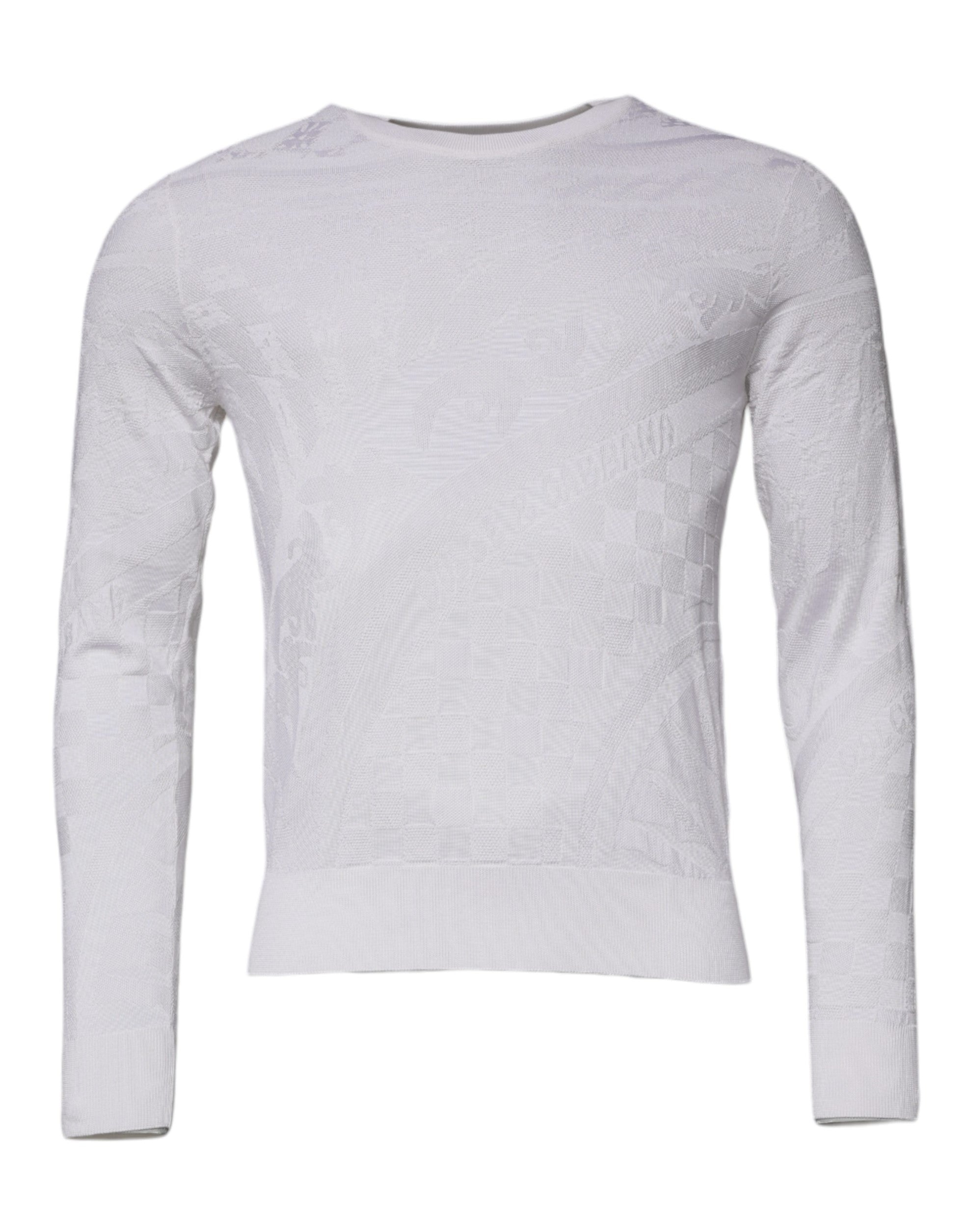Dolce & Gabbana White Silk Pullover Sweater