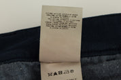 Blue Stretch Straight Fit Pants Chinos