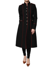 Black Single Breasted Trench Coat Jacket