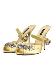 Gula kristallsandaler KEIRA, sandaler, skor