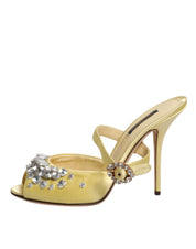 Gula kristallsandaler KEIRA, sandaler, skor