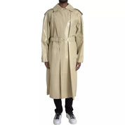 Beige trenchcoat i lammskinn