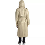 Beige trenchcoat i lammskinn