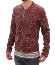 Bordeaux Leather Boxer Print Jacket Coat