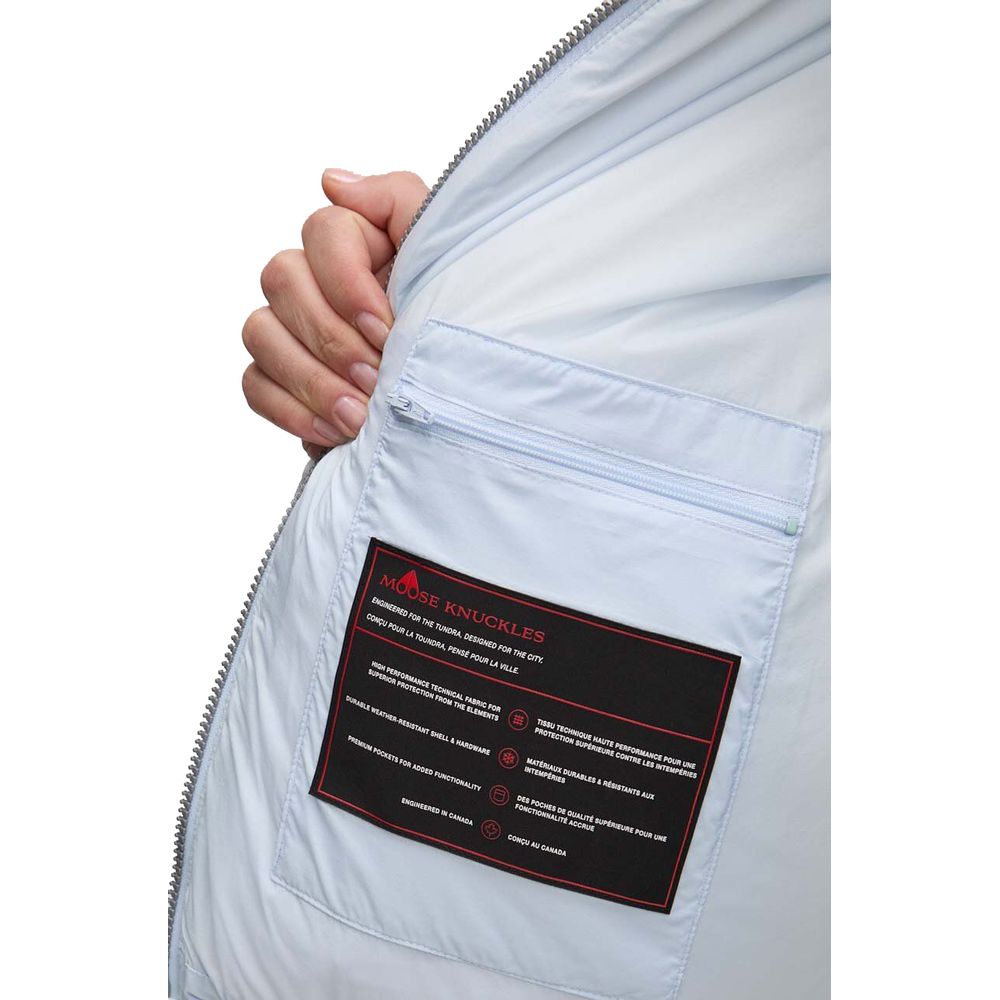 Ljusblå nylonjacka för damer