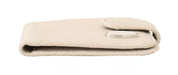 White Dauphine Leather Condom Case Holder Pocket Wallet