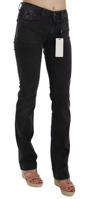 Black Slim Fit Cotton Jeans D&G Pants