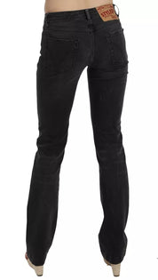 Black Slim Fit Cotton Jeans D&G Pants