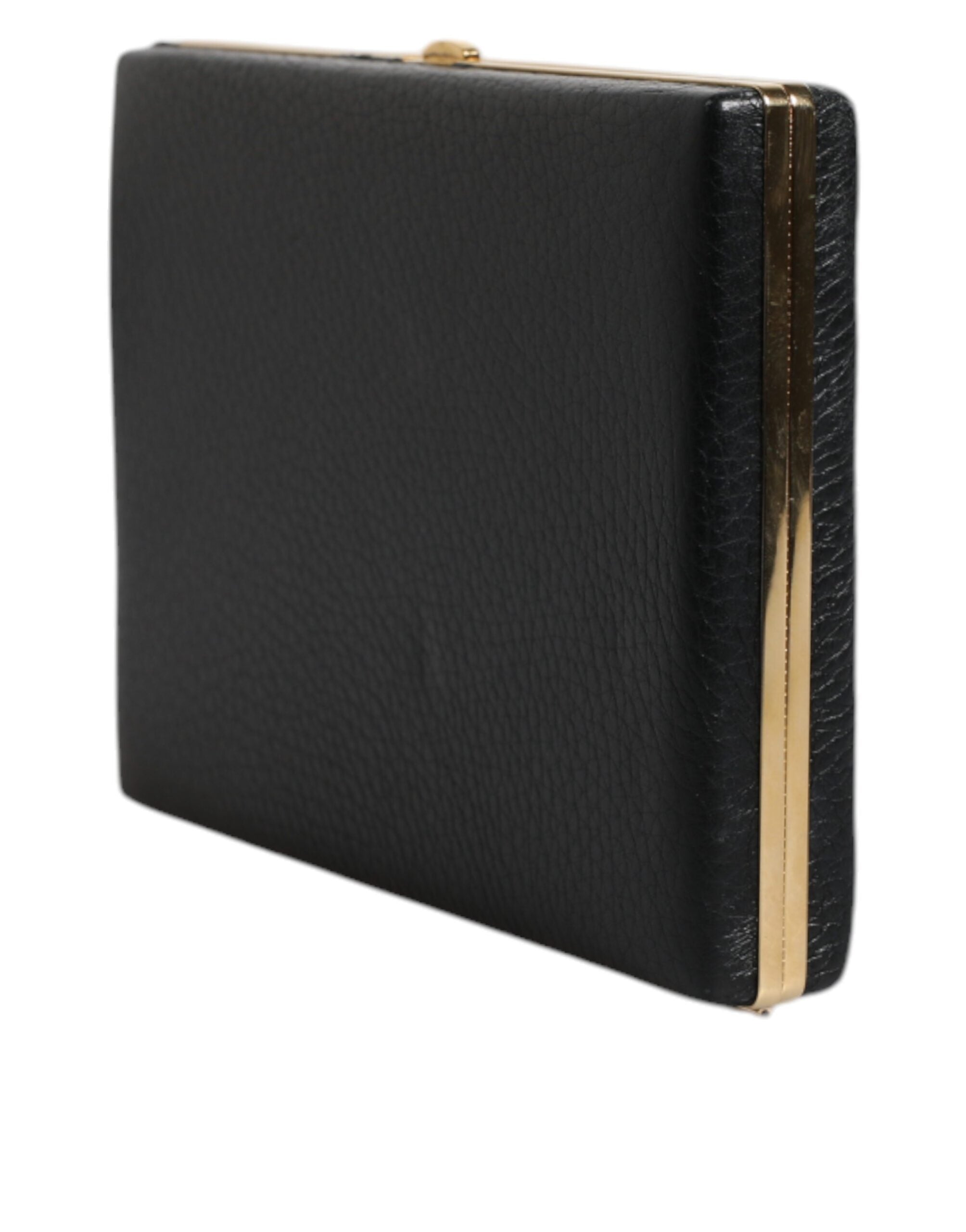 Dolce & Gabbana Black Goat Leather Clutch
