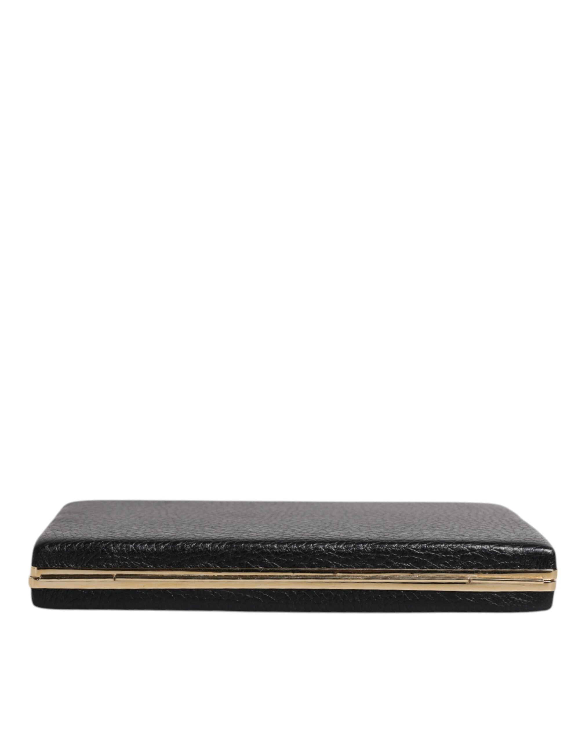 Dolce & Gabbana Black Goat Leather Clutch