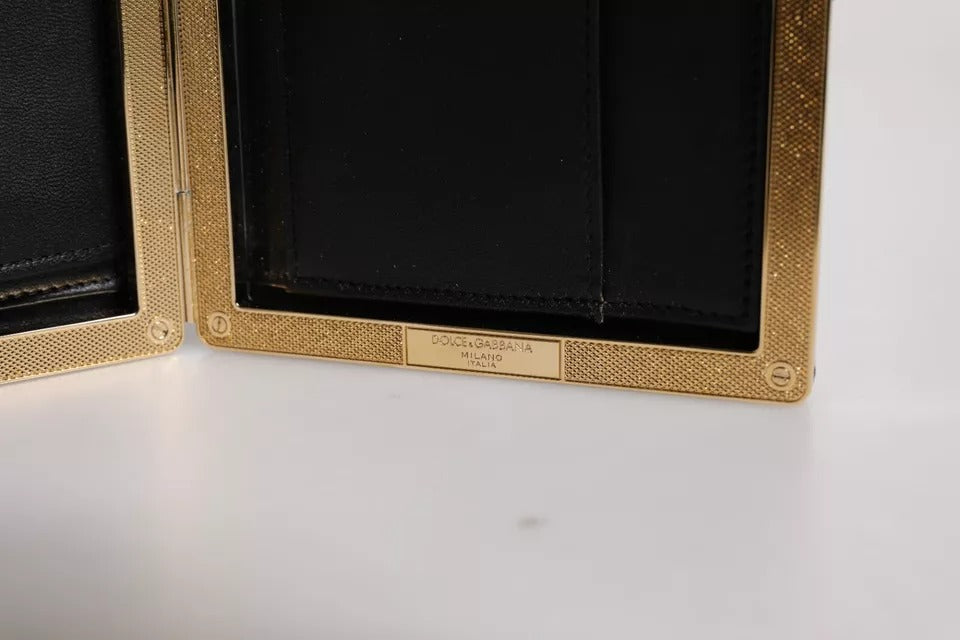 Dolce & Gabbana Black Goat Leather Clutch