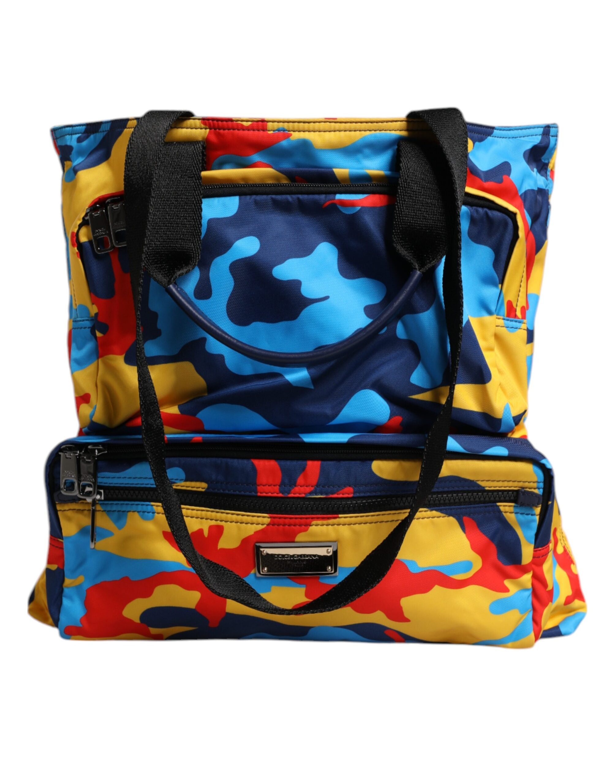 Dolce & Gabbana Multicolor Nylon Shopping Tote Bag