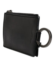 Black Horse Leather Lanyard Logo Card Holder Wallet