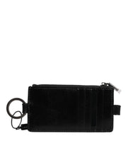 Black Horse Leather Lanyard Logo Card Holder Wallet
