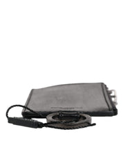 Black Horse Leather Lanyard Logo Card Holder Wallet