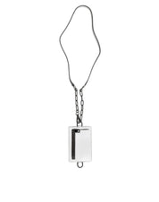 White Calf Leather Lanyard Logo Card Holder Wallet