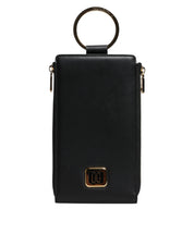 Dolce & Gabbana Black Leather Card Coin Wallet