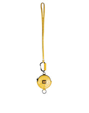 Yellow Round Leather DG Logo Coin Purse Lanyard Wallet