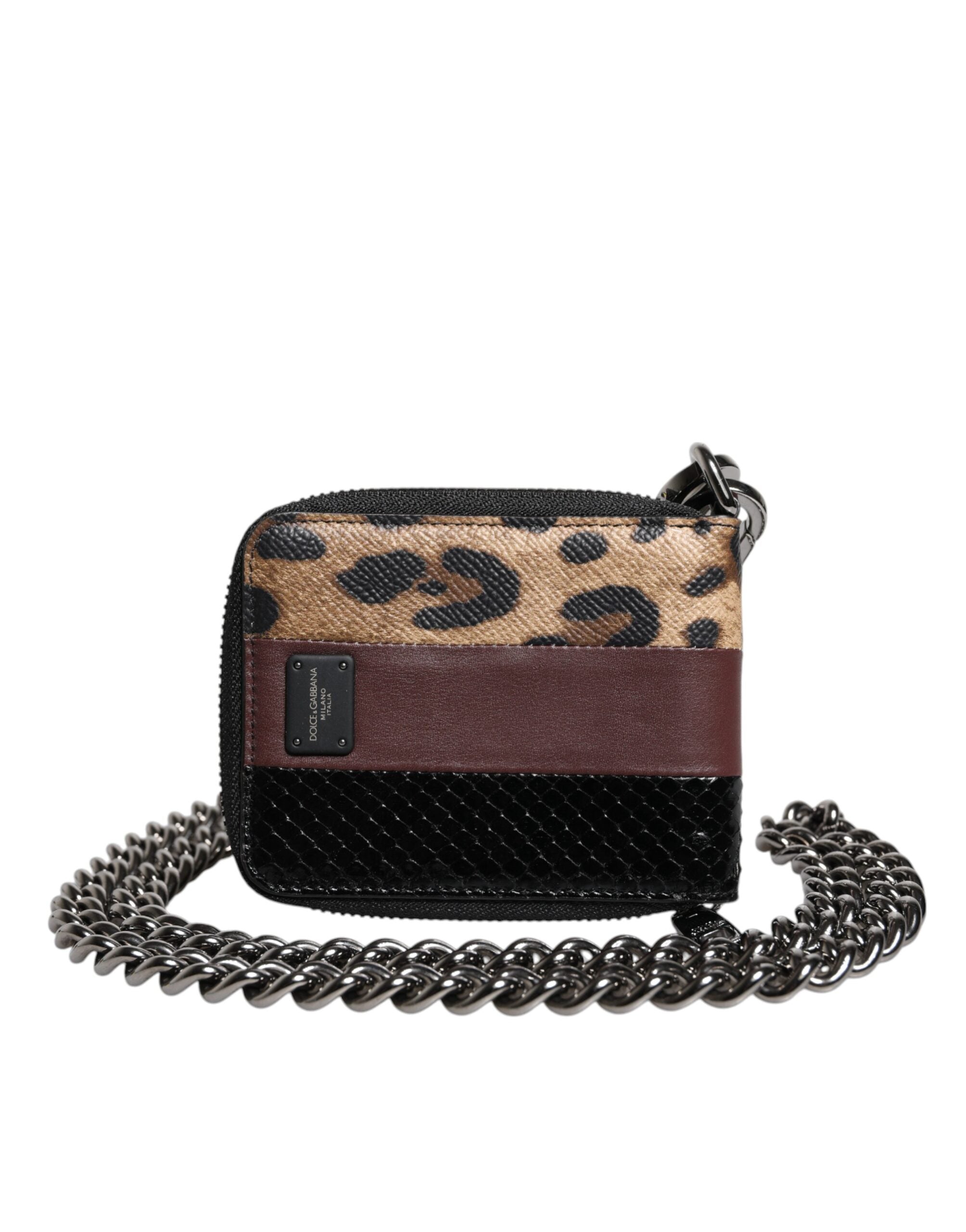Dolce & Gabbana Multicolor Leopard Leather Bifold Card Holder