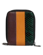 Multicolor Exotic Leather DG Bifold Card Holder Wallet