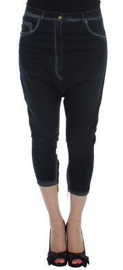 Blue Cotton Stretch Baggy Relax Jeans