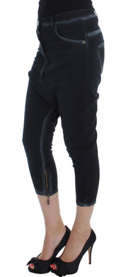 Blue Cotton Stretch Baggy Relax Jeans