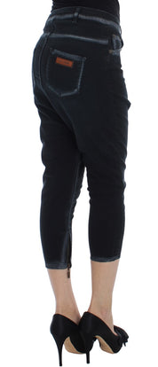 Blue Cotton Stretch Baggy Relax Jeans