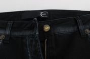 Blue Cotton Stretch Baggy Relax Jeans