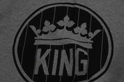 Gray Crown King Print Cotton Pullover Sweater