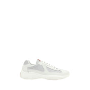 Prada White Calf Leather Low Top Sneakers