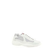 Prada White Calf Leather Low Top Sneakers