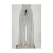 White Cotton Casual Pants