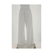 White Cotton Casual Pants