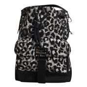 Flerfärgad leopardjacquard-hobo-axelväska