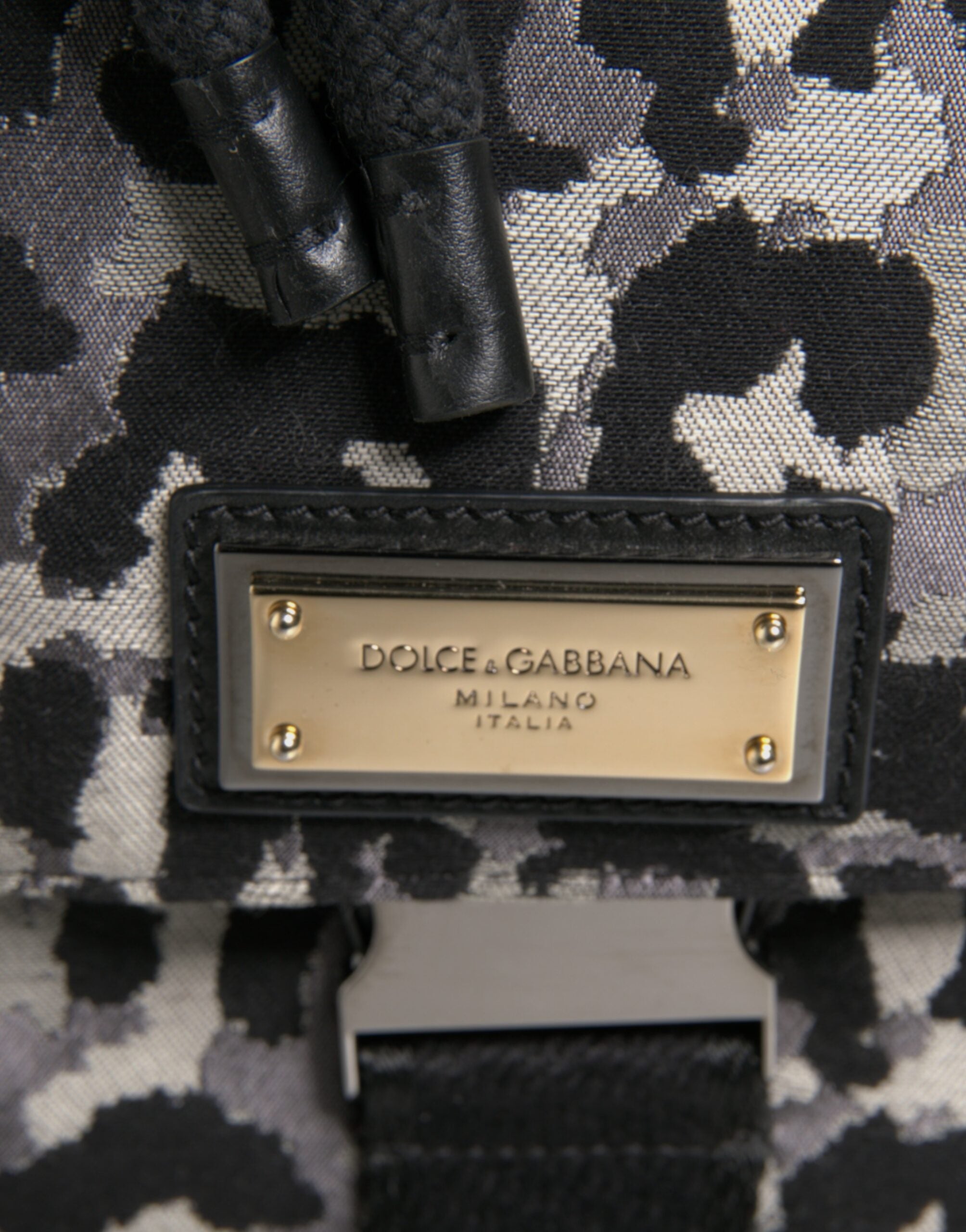 Flerfärgad leopardjacquard-hobo-axelväska
