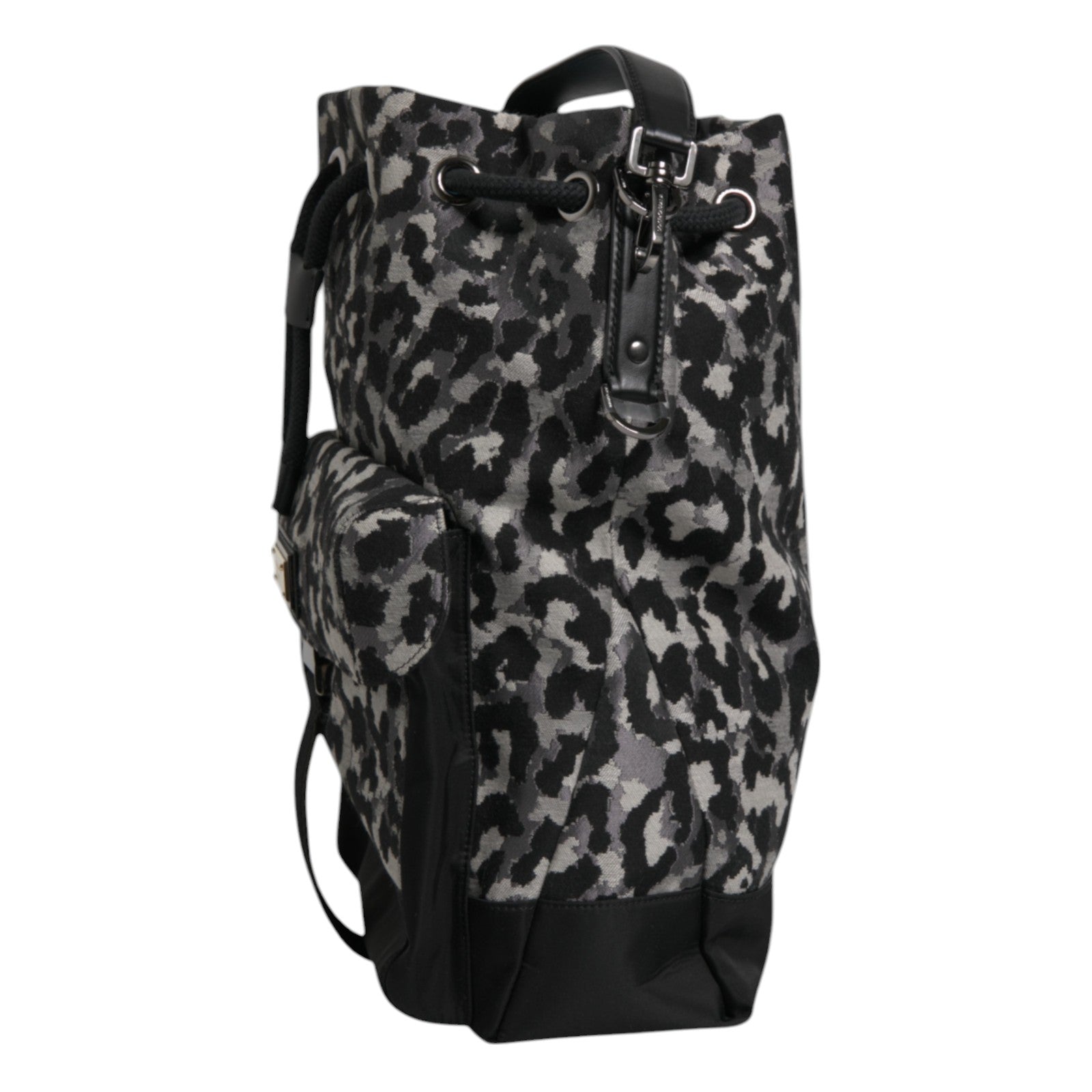 Flerfärgad leopardjacquard-hobo-axelväska