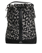 Flerfärgad leopardjacquard-hobo-axelväska