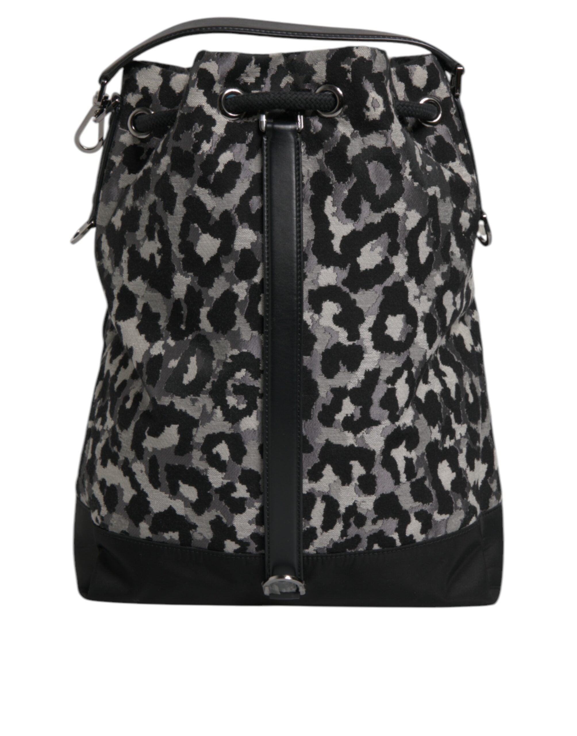 Flerfärgad leopardjacquard-hobo-axelväska